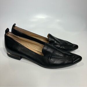 Franco Sarto Black Leather Loafers